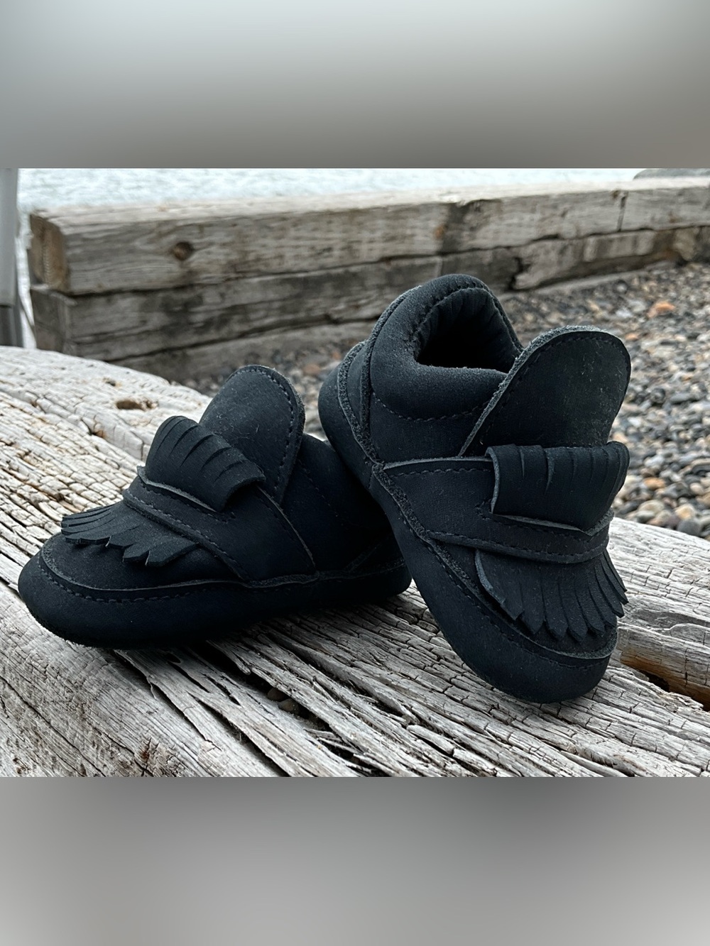 Donsje Baby Shoes Jacx  Moccasin Navy Blue Nubuck Leather EU 17 US 1